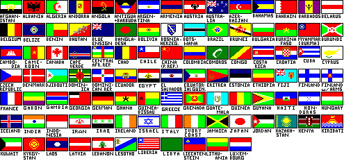 Flags A to L